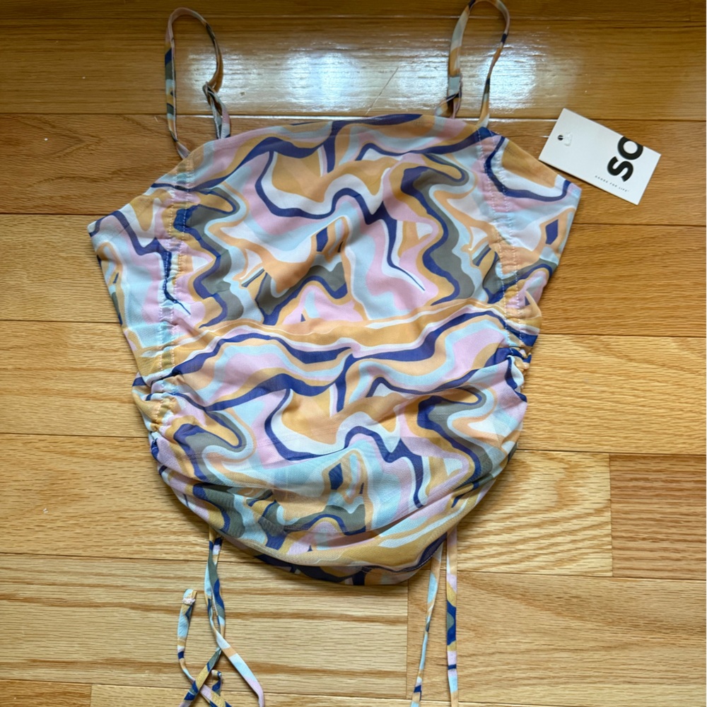 Colorful Abstract Print Top